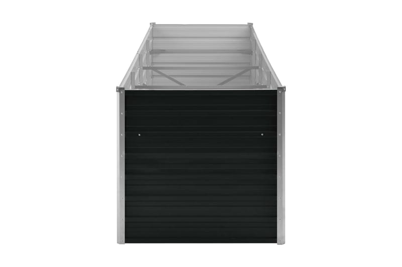 Odlingslåda upphöjd antracit 320x80x77 cm galvaniserat stål - Grå - Utemöbler - Övrigt utemöbler - Tillbehör - Övriga trädgårdstillbehör
