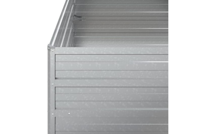 Odlingslåda upphöjd galvaniserat stål 100x100x77 cm silver - Silver - Utemöbler - Övrigt utemöbler - Tillbehör - Övriga trädgårdstillbehör
