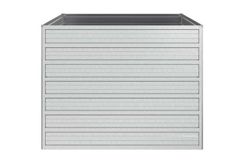 Odlingslåda upphöjd galvaniserat stål 100x100x77 cm silver - Silver - Utemöbler - Övrigt utemöbler - Tillbehör - Övriga trädgårdstillbehör