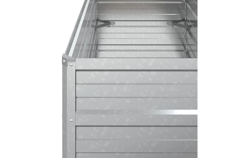Odlingslåda upphöjd galvaniserat stål 100x40x45 cm silver - Silver - Utemöbler - Övrigt utemöbler - Tillbehör - Övriga trädgårdstillbehör