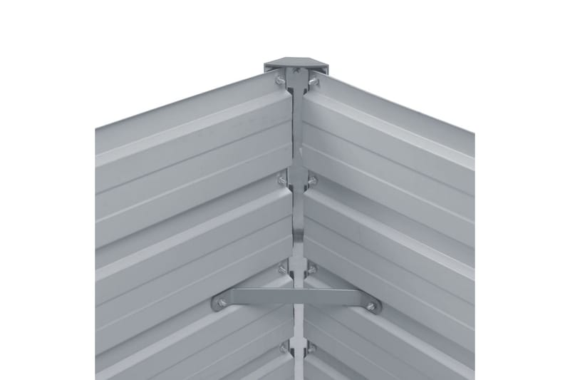 Odlingslåda upphöjd galvaniserat stål 100x40x77 cm grå - Grå - Utemöbler - Övrigt utemöbler - Tillbehör - Övriga trädgårdstillbehör
