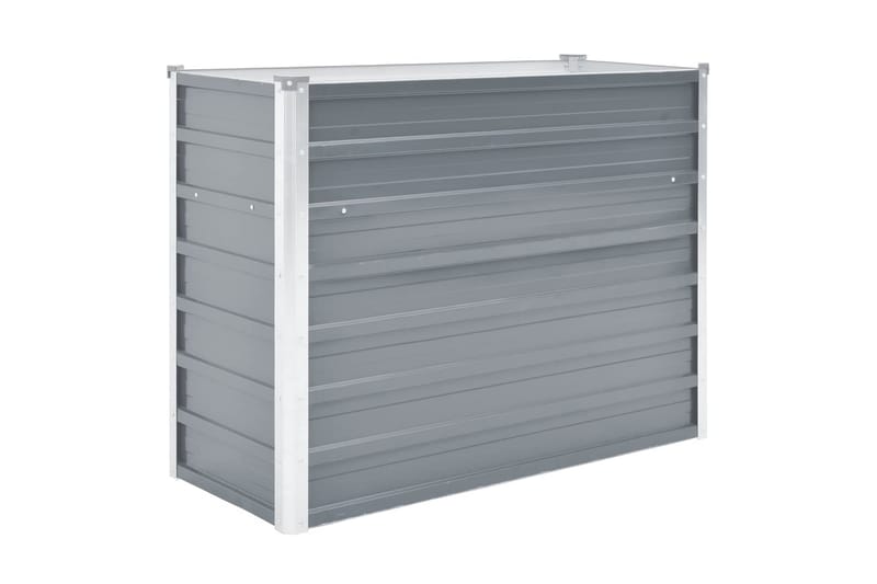 Odlingslåda upphöjd galvaniserat stål 100x40x77 cm grå - Grå - Utemöbler - Övrigt utemöbler - Tillbehör - Övriga trädgårdstillbehör