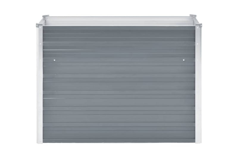 Odlingslåda upphöjd galvaniserat stål 100x40x77 cm grå - Grå - Utemöbler - Övrigt utemöbler - Tillbehör - Övriga trädgårdstillbehör