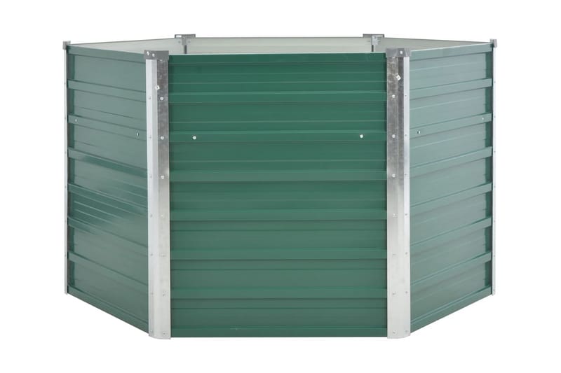 Odlingslåda upphöjd galvaniserat stål 129x129x77 cm gr�ön - Grön - Utemöbler - Övrigt utemöbler - Tillbehör - Övriga trädgårdstillbehör