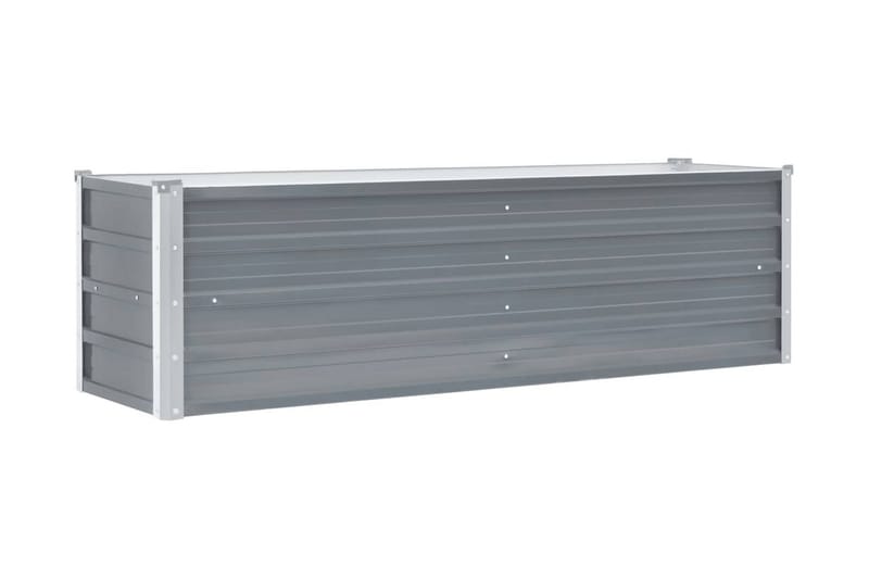 Odlingslåda upphöjd galvaniserat stål 160x40x45 cm grå - Grå - Utemöbler - Övrigt utemöbler - Tillbehör - Övriga trädgårdstillbehör
