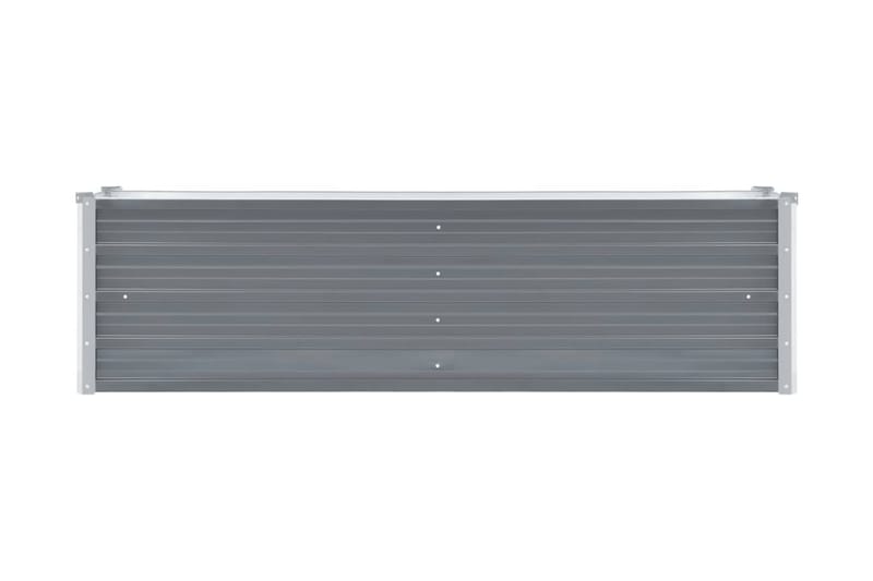 Odlingslåda upphöjd galvaniserat stål 160x40x45 cm grå - Grå - Utemöbler - Övrigt utemöbler - Tillbehör - Övriga trädgårdstillbehör