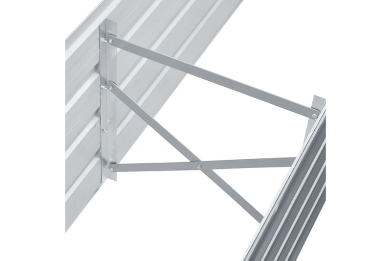 Odlingslåda upphöjd galvaniserat stål 160x40x45 cm grå - Grå - Utemöbler - Övrigt utemöbler - Tillbehör - Övriga trädgårdstillbehör