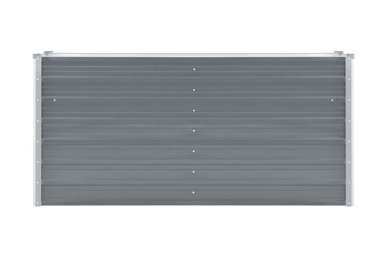 Odlingslåda upphöjd galvaniserat stål 160x40x77 cm grå - Grå - Övriga trädgårdstillbehör - Blomlåda