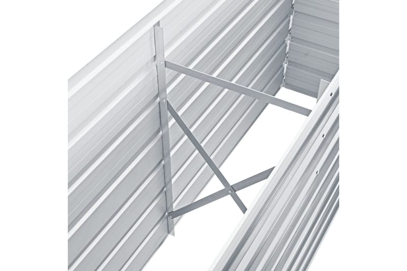 Odlingslåda upphöjd galvaniserat stål 160x40x77 cm grå - Grå - Utemöbler - Övrigt utemöbler - Tillbehör - Övriga trädgårdstillbehör