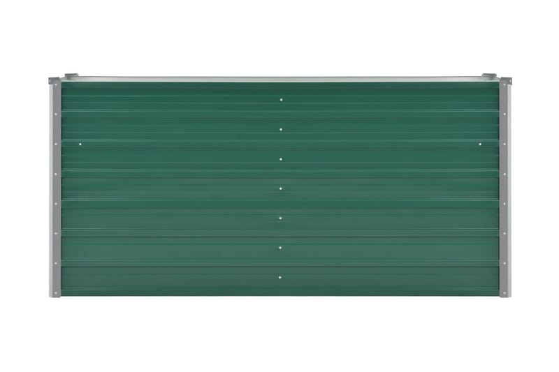 Odlingslåda upphöjd galvaniserat stål 160x40x77 cm grön - Grön - Utemöbler - Övrigt utemöbler - Tillbehör - Övriga trädgårdstillbehör