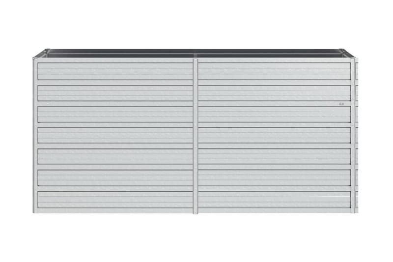 Odlingslåda upphöjd galvaniserat stål 160x40x77 cm silver - Silver - Utemöbler - Övrigt utemöbler - Tillbehör - Övriga trädgårdstillbehör