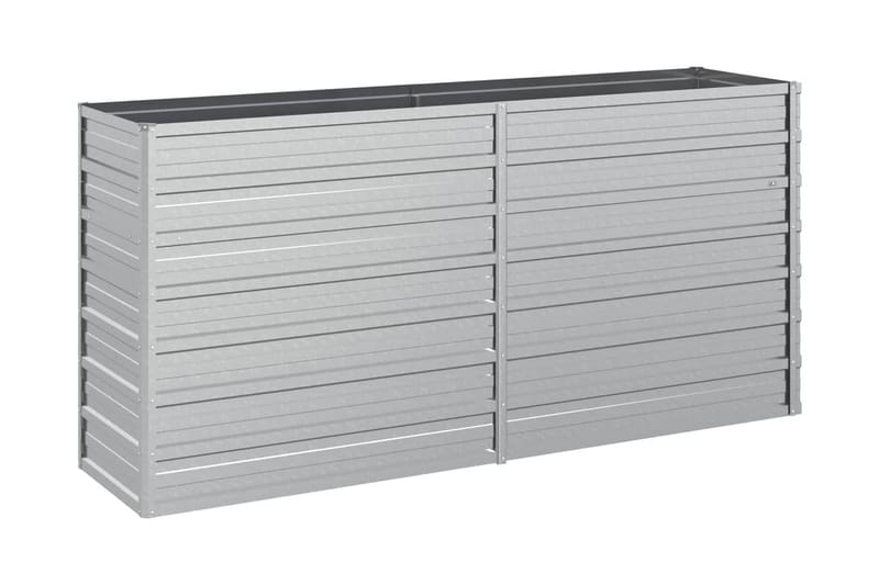 Odlingslåda upphöjd galvaniserat stål 160x40x77 cm silver - Silver - Utemöbler - Övrigt utemöbler - Tillbehör - Övriga trädgårdstillbehör