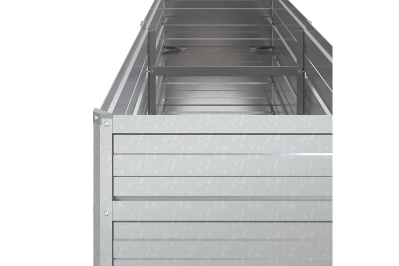 Odlingslåda upphöjd galvaniserat stål 160x40x77 cm silver - Silver - Utemöbler - Övrigt utemöbler - Tillbehör - Övriga trädgårdstillbehör