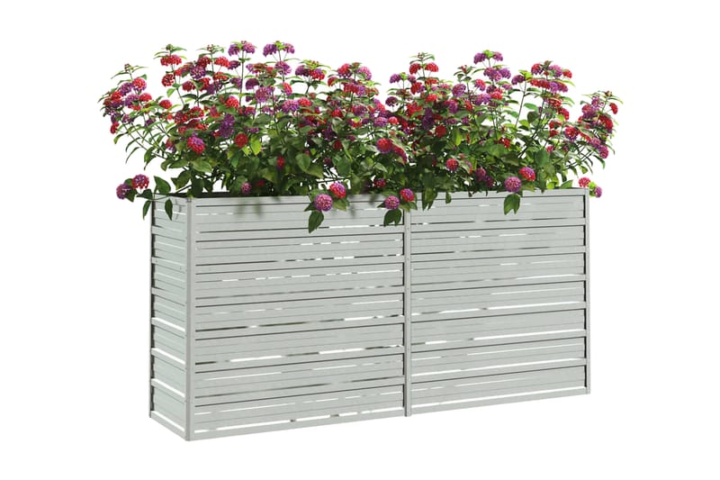 Odlingslåda upphöjd galvaniserat stål 160x40x77 cm silver - Silver - Utemöbler - Övrigt utemöbler - Tillbehör - Övriga trädgårdstillbehör