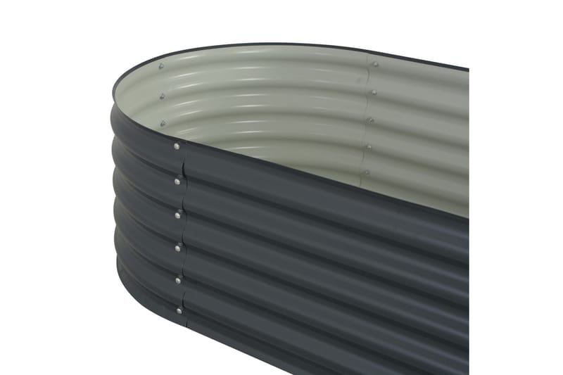 Odlingslåda upphöjd galvaniserat stål 160x80x44 cm grå - Grå - Utemöbler - Övrigt utemöbler - Tillbehör - Övriga trädgårdstillbehör