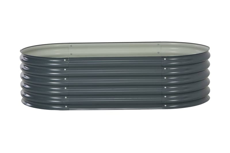 Odlingslåda upphöjd galvaniserat stål 160x80x44 cm grå - Grå - Utemöbler - Övrigt utemöbler - Tillbehör - Övriga trädgårdstillbehör