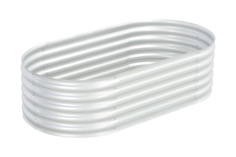 Odlingslåda upphöjd galvaniserat stål 160x80x44 cm silver - Silver - Utemöbler - Övrigt utemöbler - Tillbehör - Övriga trädgårdstillbehör