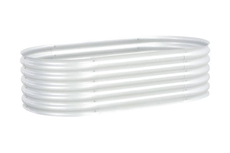 Odlingslåda upphöjd galvaniserat stål 160x80x44 cm silver - Silver - Utemöbler - Övrigt utemöbler - Tillbehör - Övriga trädgårdstillbehör