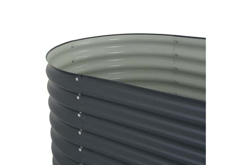 Odlingslåda upphöjd galvaniserat stål 160x80x81 cm grå - Grå - Utemöbler - Övrigt utemöbler - Tillbehör - Övriga trädgårdstillbehör