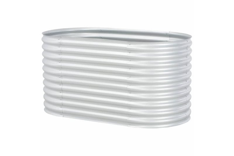 Odlingslåda upphöjd galvaniserat stål 160x80x81 cm silver - Silver - Utemöbler - Övrigt utemöbler - Tillbehör - Övriga trädgårdstillbehör