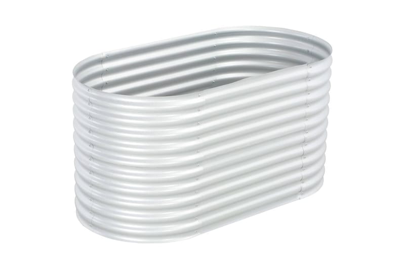 Odlingslåda upphöjd galvaniserat stål 160x80x81 cm silver - Silver - Utemöbler - Övrigt utemöbler - Tillbehör - Övriga trädgårdstillbehör