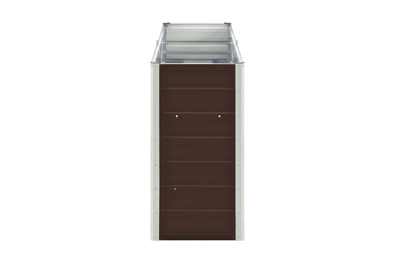 Odlingslåda upphöjd galvaniserat stål 240x40x77 cm brun - Brun - Utemöbler - Övrigt utemöbler - Tillbehör - Övriga trädgårdstillbehör