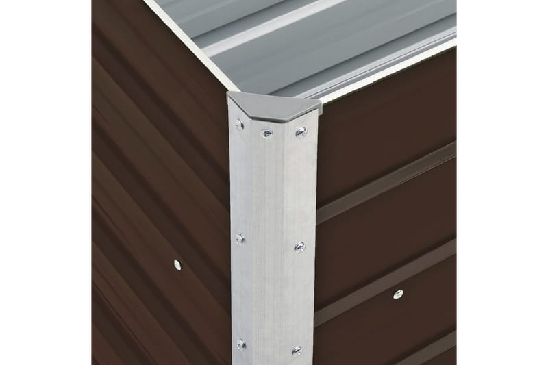 Odlingslåda upphöjd galvaniserat stål 240x40x77 cm brun - Brun - Utemöbler - Övrigt utemöbler - Tillbehör - Övriga trädgårdstillbehör