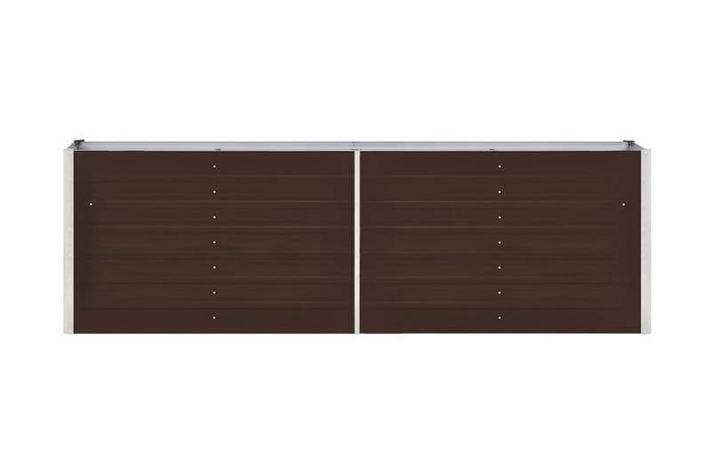 Odlingslåda upphöjd galvaniserat stål 240x40x77 cm brun - Brun - Utemöbler - Övrigt utemöbler - Tillbehör - Övriga trädgårdstillbehör