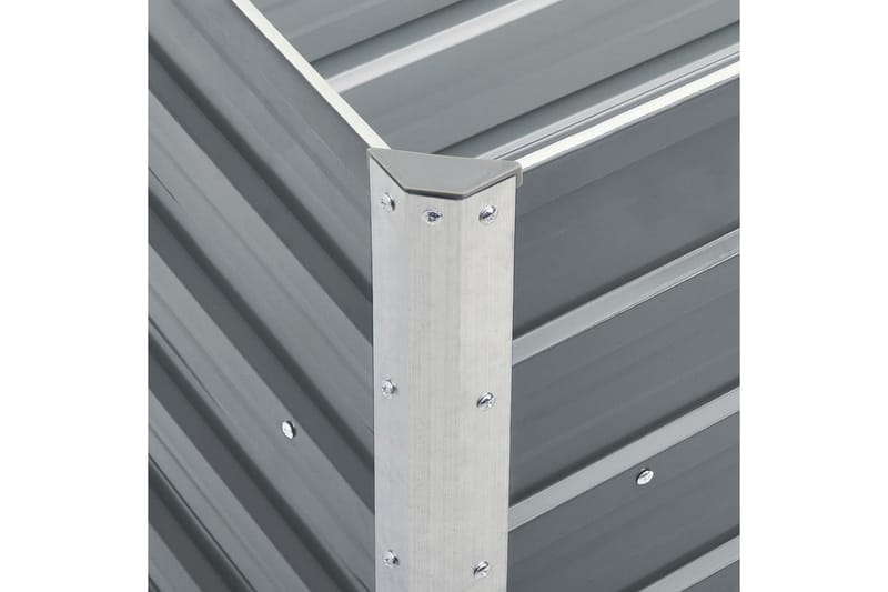 Odlingslåda upphöjd galvaniserat stål 240x40x77 cm grå - Grå - Utemöbler - Övrigt utemöbler - Tillbehör - Övriga trädgårdstillbehör