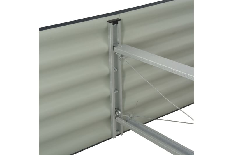 Odlingslåda upphöjd galvaniserat stål 240x80x44 cm grå - Grå - Utemöbler - Övrigt utemöbler - Tillbehör - Övriga trädgårdstillbehör