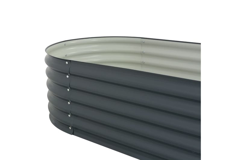 Odlingslåda upphöjd galvaniserat stål 240x80x44 cm grå - Grå - Utemöbler - Övrigt utemöbler - Tillbehör - Övriga trädgårdstillbehör