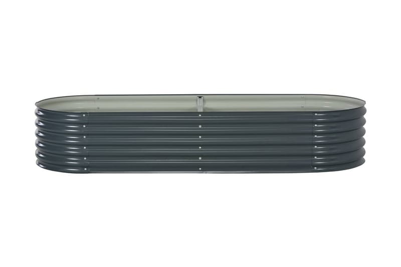 Odlingslåda upphöjd galvaniserat stål 240x80x44 cm grå - Grå - Utemöbler - Övrigt utemöbler - Tillbehör - Övriga trädgårdstillbehör