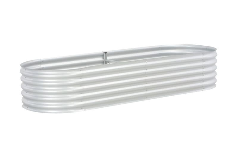 Odlingslåda upphöjd galvaniserat stål 240x80x44 cm silver - Silver - Utemöbler - Övrigt utemöbler - Tillbehör - Övriga trädgårdstillbehör
