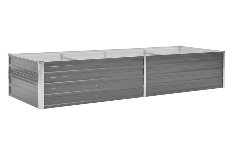 Odlingslåda upphöjd galvaniserat stål 240x80x45 cm grå - Grå - Utemöbler - Övrigt utemöbler - Tillbehör - Övriga trädgårdstillbehör