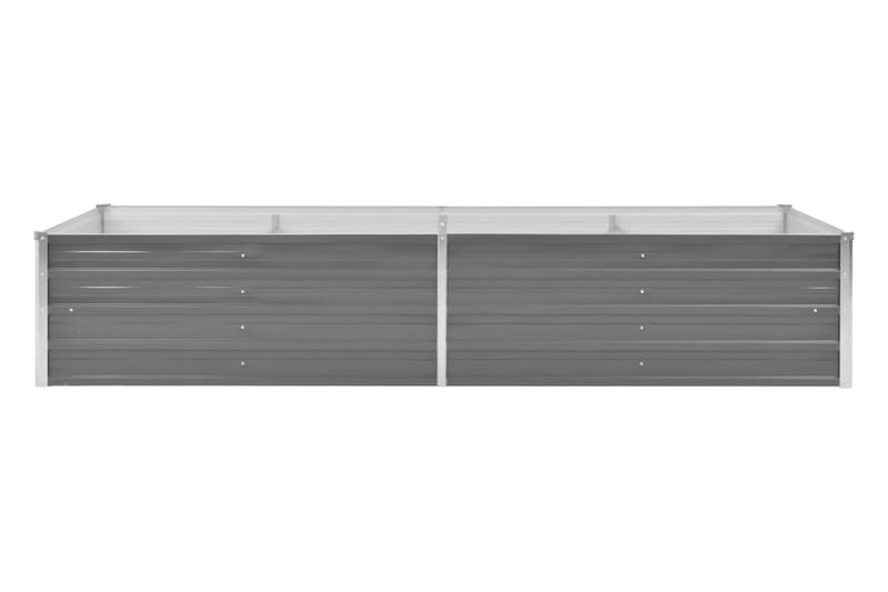 Odlingslåda upphöjd galvaniserat stål 240x80x45 cm grå - Grå - Utemöbler - Övrigt utemöbler - Tillbehör - Övriga trädgårdstillbehör
