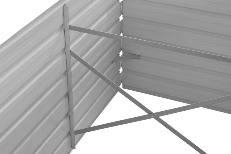 Odlingslåda upphöjd galvaniserat stål 240x80x45 cm grå - Grå - Utemöbler - Övrigt utemöbler - Tillbehör - Övriga trädgårdstillbehör