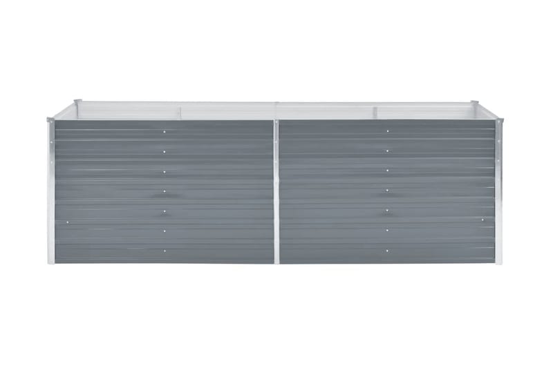 Odlingslåda upphöjd galvaniserat stål 240x80x77 cm grå - Grå - Utemöbler - Övrigt utemöbler - Tillbehör - Övriga trädgårdstillbehör