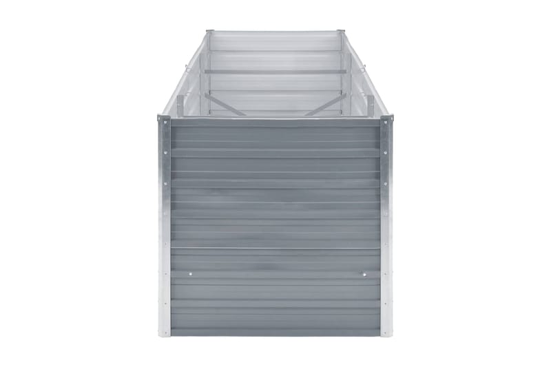 Odlingslåda upphöjd galvaniserat stål 240x80x77 cm grå - Grå - Utemöbler - Övrigt utemöbler - Tillbehör - Övriga trädgårdstillbehör