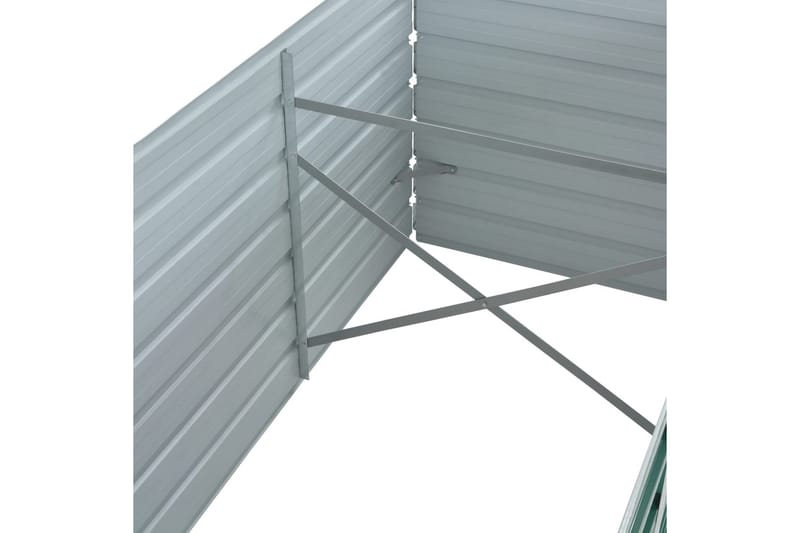 Odlingslåda upphöjd galvaniserat stål 240x80x77 cm grön - Grön - Utemöbler - Övrigt utemöbler - Tillbehör - Övriga trädgårdstillbehör