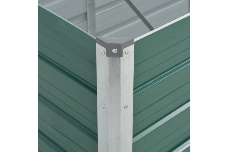 Odlingslåda upphöjd galvaniserat stål 240x80x77 cm grön - Grön - Utemöbler - Övrigt utemöbler - Tillbehör - Övriga trädgårdstillbehör