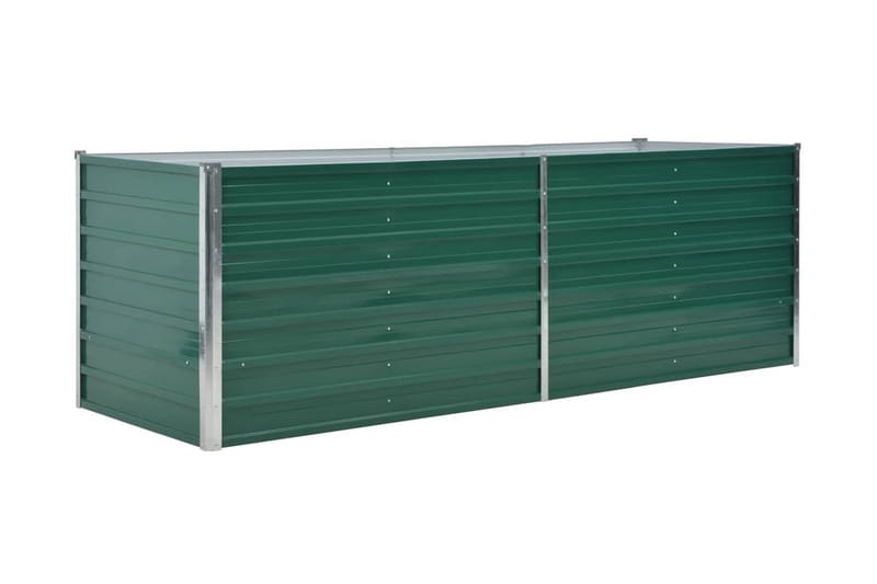 Odlingslåda upphöjd galvaniserat stål 240x80x77 cm grön - Grön - Utemöbler - Övrigt utemöbler - Tillbehör - Övriga trädgårdstillbehör