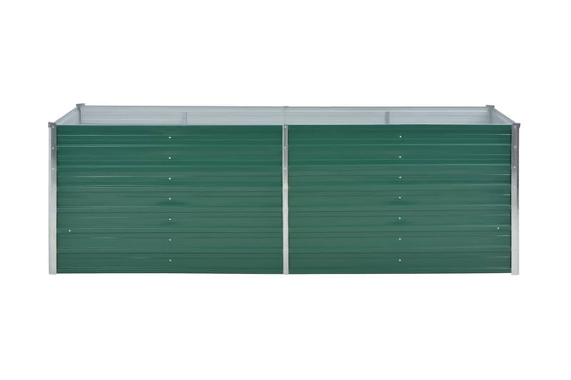 Odlingslåda upphöjd galvaniserat stål 240x80x77 cm grön - Grön - Utemöbler - Övrigt utemöbler - Tillbehör - Övriga trädgårdstillbehör