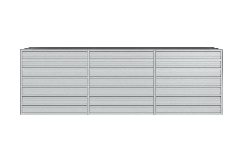 Odlingslåda upphöjd galvaniserat stål 240x80x77 cm silver - Silver - Utemöbler - Övrigt utemöbler - Tillbehör - Övriga trädgårdstillbehör