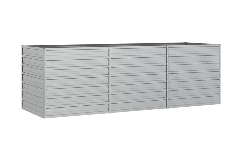Odlingslåda upphöjd galvaniserat stål 240x80x77 cm silver - Silver - Utemöbler - Övrigt utemöbler - Tillbehör - Övriga trädgårdstillbehör