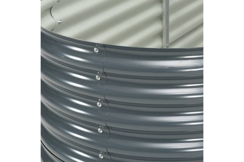 Odlingslåda upphöjd galvaniserat stål 240x80x81 cm grå - Grå - Utemöbler - Övrigt utemöbler - Tillbehör - Övriga trädgårdstillbehör
