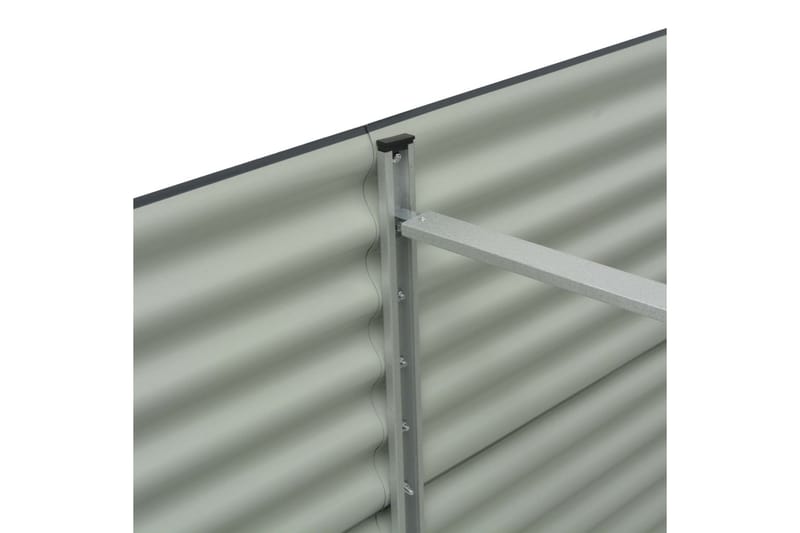 Odlingslåda upphöjd galvaniserat stål 240x80x81 cm grå - Grå - Utemöbler - Övrigt utemöbler - Tillbehör - Övriga trädgårdstillbehör