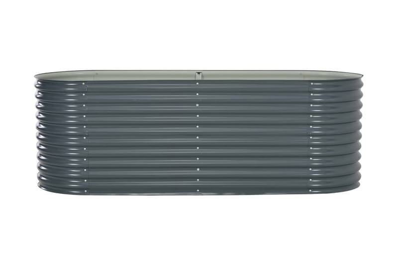Odlingslåda upphöjd galvaniserat stål 240x80x81 cm grå - Grå - Utemöbler - Övrigt utemöbler - Tillbehör - Övriga trädgårdstillbehör