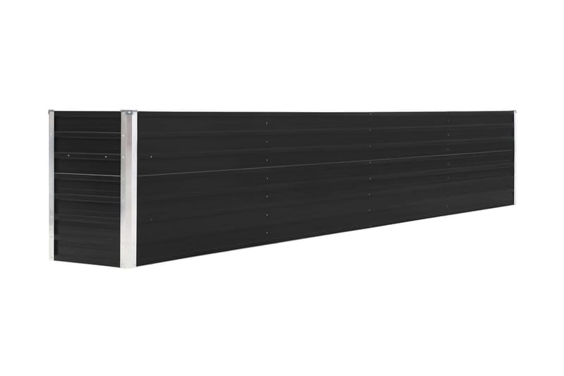 Odlingslåda upphöjd galvaniserat stål 320x40x45 cm antracit - Grå - Utemöbler - Övrigt utemöbler - Tillbehör - Övriga trädgårdstillbehör