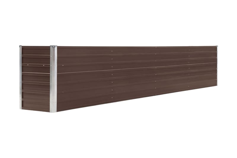 Odlingslåda upphöjd galvaniserat stål 320x40x45 cm brun - Brun - Utemöbler - Övrigt utemöbler - Tillbehör - Övriga trädgårdstillbehör