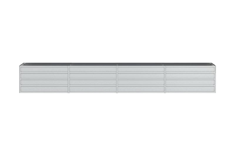 Odlingslåda upphöjd galvaniserat stål 320x40x45 cm silver - Silver - Utemöbler - Övrigt utemöbler - Tillbehör - Övriga trädgårdstillbehör